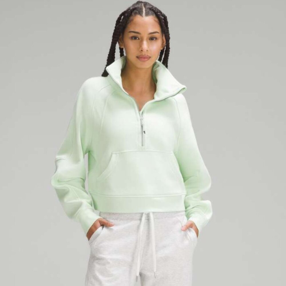 Lululemon: Scuba Oversized Funnel Neck Half Zip Kohlrabi Green
